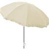 Mojawo Ombrellone da spiaggia, parasole da giardino, pieghevole, in poliestere, beige, Ø 1,80 m, protezione UV