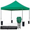 Arreditaly Gazebo Professionale 3x3 M Richiudibile Automatico In Acciaio Con Telo Oxford 1200D PVC Impermeabile e Anti UV Struttura a Fisarmonica con Sacche Zavorra e Borsa Trasporto Sagre Feste Eventi (Verde)