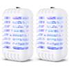 Tiptop Home Lampada Antizanzare Plug in 2 Packs, Ammazza Zanzare Elettrico Uccisore di Mosche Per Mosche con Luce LED da Interno Cattura Insetti Per Interni, Esterni, Cucina, Giardino (Bianco)