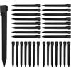 JRSHIRLEYLTD 22 paletti in plastica, 24,9 cm, picchetti per tende, picchetti per campeggio, tavole esterne e terrazze, prati da giardino, pali di supporto per irrigazione (25 cm, nero)