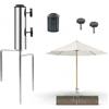 osoltus Supporto per ombrellone in acciaio inox con 2 viti Poseidorn