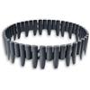 Froadp Bordo flessibile per aiuole in plastica, 28 x 24 cm, bordo per prato, bordo esterno in legno, bordo per aiuole per vivai, sentieri e giardini (5,6 m, 20 pezzi, antracite)