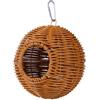Generic Casetta per uccelli in finto rattan, per esterni, gabbia da giardino, nido ventilato per gabbia, casetta per uccelli da giardino (sospensione a 1 foro)