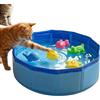 Generico Piscina Gatti - Vasca Da Bagno Pieghevole Resistente Per Animali Domestici,Piscina Estiva da Giardino per Animali Domestici e Gatti | Per Rinfrescarsi, Giocare, Sguazzare e Lavarsi, Casa e Balcone