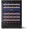 KLARSTEIN Illuminosa Cantinetta Frigo per Vino - 46 Bottiglie, 2 Zone, 5-22°C, LED, Touch, Ripiani in Legno, Incasso, Porta UV, Silenziosa, Cantina Frigo per Vino