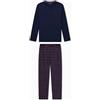 Emporio Armani Pigiama Lungo Uomo Fantasia Classica Mix Blu M, Blu, M