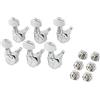 Fender Meccaniche Locking Stratocaster/Telecaster 18:1 Cromo Set 6 | Kit di potenziamento per chitarra, meccaniche autobloccanti a perno corto, rapporto di trasmissione 18:1