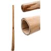 Terré Didgeridoo in legno di teak naturale oliato, lunghezza 100 cm, adatto per bambini e principianti, paragonabile a eucalipto ma economico tono chiaro, stabilità alle crepe, musica mondiale aborigena