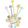Nattou Silicone Montessori Baby │ 6-12 - 18 Mesi │ Giocattoli sensoriali │ Giocattoli di attività per Neonati │ Corda in Silicone Senza BPA, 20 cm, Multicolore