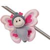 NICI MagNICI Love 62608 Farfalla di peluche con calamita, aderisce a superfici metalliche, lavagne magnetiche e maNICI della borsa diventando un compagno di viaggio, 10 cm, rosa