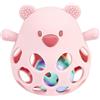 Nattou Orso sonaglio con Palla per Bambini - Giocattoli per Bambini 0-3 Mesi - Silicone - Sonaglio Baby - Giocattolo sensoriale per Bambini - Silicone Senza BPA - Palla Facile da afferrare - 11 cm