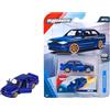 Majorette BMW M3 Deluxe - Auto da collezione in metallo con ruota libera, sospensioni e parti apribili, pneumatici in gomma, inclusa scatola di raccolta carta, blu, per collezionisti e bambini dai 3