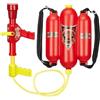 Relaxdays Pistola ad Acqua, Cannone Sparacqua, Pompieri, Serbatoio, capacità 2,5 l, Getto 5 m, 2 Gettiti, Giallo Rosso