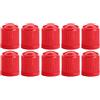 cyclingcolors 10x tappo valvola coprivalvole cappucci valvole universale per auto, moto, scooter e bici, plastico rosso