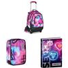 Seven Bundle Zaino Trolley Scuola Print paint girl Elementare Bambina + Astuccio + Diario