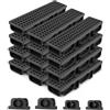 VEVOR Canaletta di Drenaggio Lineare 510 x 140 x 90 mm Set da 12 Pezzi, Canaletta di Drenaggio di Alta qualità, Canale in HDPE con Griglie e Tappi Terminali, per Vialetto, Patio, Piscina e Giardino