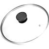 ALLUFLON Coperchio Vetro Bordo Inox, 28 cm