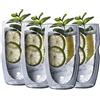 MasterPRO Foodies Mixology, Set di 4 bicchieri da cocktail da 50ml, In borosilicato a doppia parete, Finitura trasparente, Resiste 20ºC a 200ºC, Lavabile in lavastoviglie, Senza sostanze tossiche