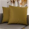 PETTI Artigiani Italiani - Coppia di Federe Cuscino 45x45 cm in Microfibra, Cuscini Arredo Camera da Letto, Divano, Set 2 Fodere Copricuscino, Federa Tinta Unita Fango, 100% Made in Italy