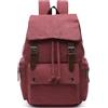 DORRISO Viaggio Canvas Zaino Uomo Alta Capacità Viaggio Zaino per 15.6 Pollici PC Portatile per Scuola Quotidiano Università Lavoro All'aperto Tela Zainetto Uomo Backpack Rosso
