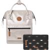 Cabaïa - Zaino Adventurer Honolulu - Small 10L - Idrorepellente - scomparto per PC fino a 10,5″ - 2 tasche intercambiabili - Vegan certificato - Zaino da viaggio, lavoro e scuola - D'oro