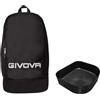 Etoile Zaino Sport Big B007 per Givova con Fondo Rigido Esterno Calcio Calcetto Relax Allenamento Fitness Palestra Football Borsoni Viaggio Zainetto Borsone Zaini Bags (Nero, H 50 x L 32 x P 32 cm)