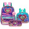 HTgroce Zaino Scuola Elementare Bambina, Carino Zaino Grande Ragazza Zainetto Bambino Zaino Scuola Elementari Bimba con Zaino da Viaggio Bambina 7 Anni