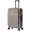 CELIMS - Valigie con scomparto frontale tascabile per laptop - Cabina, medio, grande, 55 x 35 x 25, ABS, ruote 360 gradi, ABS, resistente, leggero, bagagli, set di valigia, champagne, Grande, Grande