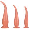 SAHOOSAFETY Plug anale gigante super lungo, dildo anale con coda di animale, dildo morbido e mostruoso, dilatatore anale, giocattoli sessuali erotici for donne e uomini(Flesh,M)
