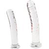 HCUDFN Dildo di vetro BDSM con glande liscio, plug anale in vetro, plug anale, dildo anale, massaggio alla prostata, giocattolo sessuale for punto G for uomini e donne(L)