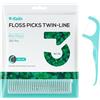 Y-Kelin 200 filo interdentale con doppio filo, bastoncini per filo interdentale, pulizia dentale (menta 200) (100)
