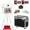 NEWESGOGO Macchina fotografica portatile con touch screen, macchina fotografica luminosa con custodia da volo, ideale per matrimoni, feste ed eventi (bianco, macchina+macchina fotografica+stampante)