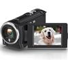 SENECESLI Fotocamera Digitale 2.7K, Videocamera Zoom 50MP 16X Anti-vibrazione con Schermo Rotante, Videoregistratore Portatile Webcam per Fotografia Live Streaming (64GB)