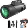 Auricase Monocolo 12x50, monoculare per adulti, telescopio monoculare ad alta potenza, con prismi BAK4 e obiettivo FMC, monocolo per birdwatching, escursionismo, caccia, campeggio, viaggi (nero)