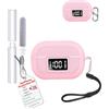 toergy Custodia antiurto in silicone impermeabile per TOZO OpenEarRing, custodia morbida e sottile con cordino, portachiavi e kit di pulizia, rosa
