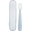 Chicco Cucchiaino morbido silicone 6m+ grigio con case - chicco