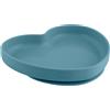 Chicco Piatto cuore silicone azzurro 9m+ - chicco
