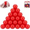 FIQLUL 25 Pezzi Palline da Lotteria Rosse, 3,8cm Palline di Plastica per Estrazione, Bingo e Tombola, Ideali per Ruota della Fortuna, Giochi di Gruppo, Feste e Intrattenimento
