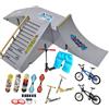 Genérico Set di rampa per skateboard con : mini kit da di pattinaggio, giocattolo per ostacoli, componenti durevoli | regalo divertente per bambini, attività di gioco, scritto