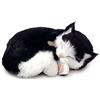 Perfect Petzzz ® The Original Breathing Pet Black & White Cat New Huggable Soft Version Plush Toy Gift Bundle