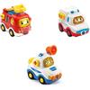 Vtech 80-242104 Tut Tut Baby Flitzer - Set di 3 veicoli per uso (auto dei vigili del fuoco, carretto di salvataggio, polizia), auto per bambini, multicolore