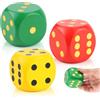 TYSM-CC 3 Dadi in Legno Massello Naturale di Grandi Dimensioni 5 * 5cm | Cubi da Gioco Resistenti e Facili da Impugnare, Giocattolo Educativo per Bambini e Giochi Interattivi in Famiglia