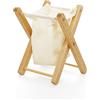 Odoria Miniatura 1/12 Lavanderia Cestino Accessori Casa Bambole, Legno