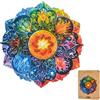 Lubiwood Mandala Elementi Deluxe Puzzle in Legno a Forma di Natura Unica (24x24 cm) - Progettato in Europa, Incoraggia la Concentrazione, Fornito con Scatola Regalo in Legno