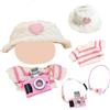 Xerteam Set di vestiti per bambole di peluche da 17 cm, graziosi vestiti di peluche, set di vestiti per animali di peluche, accessori per abbigliamento, vestiti con maglioni di peluche, cappello di peluche