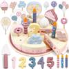 Airlab Torta di Compleanno da Tagliare Cucina Giocattolo per Bambini Legno | Accessori Cucina Legno Bambini Bambina per Pasticceria, Cibo Finto Giocattolo Bambino Cucina, Regalo Bimbo Bimba 2 3 4 Anni