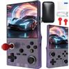 Coaptop XF40 V console da gioco portatile, schermo IPS da 4 pollici con 128 GB e 22.000 giochi, batteria da 4000 mAh, sistema Linux, 2 joystick rimovibili e borsa di memoria (viola, 128 G)