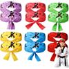 Wqafe Set di 12 fasce per capelli Ninja, accessori per feste ninja, colore nero, rosso, per feste di compleanno per bambini, feste di compleanno, karate, tema, festa di compleanno