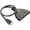 Hugfads Switch HDMI Sdoppiatore, Automatico/Manuale 3 in 1 Out, Supporta 4K/3D/HDR/UHD/1080P, Per Xbox, PS5/4/3, Blu-Ray Firestick, HDTV e Apple TV