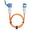 goobay Cavo prolunga CEE per caravan, 25 m, spina CEE a presa CEE, presa CEE con coperchio di chiusura, IP44, cavo da campeggio, camper e caravan, 76230